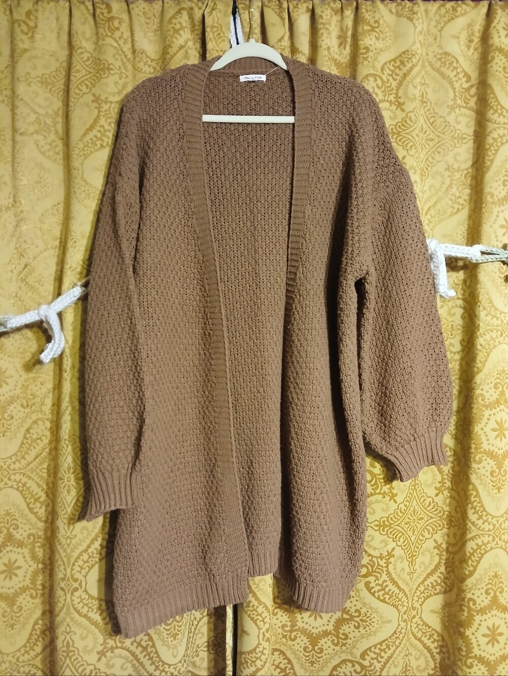 Long Open Front Cardigan XL